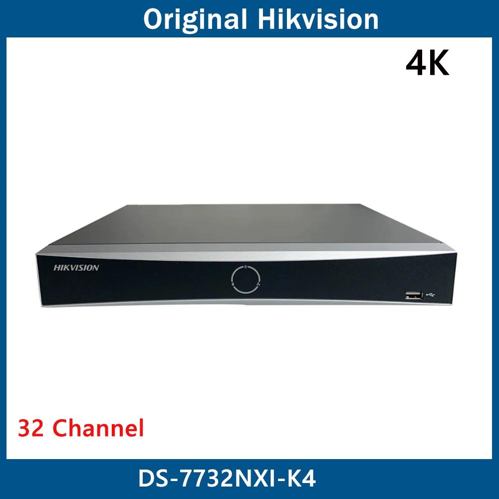 Hikvision AcuSense 4K 32 ä NVR 4 SATA Ʈ ΰ  ν Ʈũ  ڴ IP ī޶ DS-7732NXI-K4